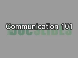 Communication 101