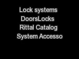 Lock systems DoorsLocks  Rittal Catalog System Accesso