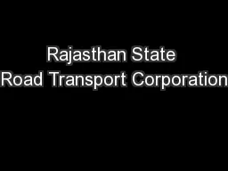 Rajasthan State Road Transport Corporation