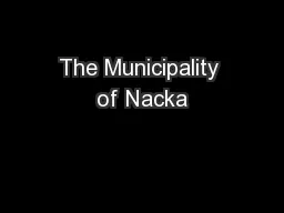 The Municipality of Nacka