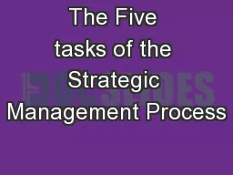 The Five tasks of the Strategic Management Process