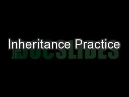 Inheritance Practice
