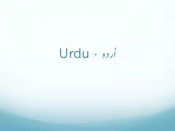 Urdu -