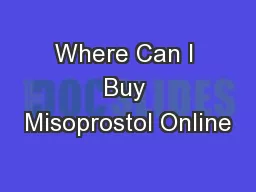 Where Can I Buy Misoprostol Online