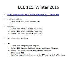 ECE 111, Winter 2016