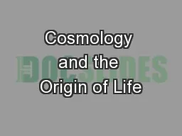 Cosmology and the Origin of Life