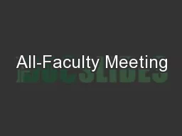 All-Faculty Meeting