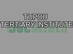 TUPOU TERTIARY INSTITUTE