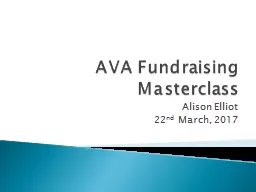 AVA Fundraising Masterclass