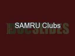 SAMRU Clubs
