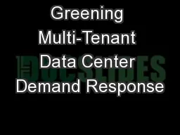 Greening Multi-Tenant Data Center Demand Response