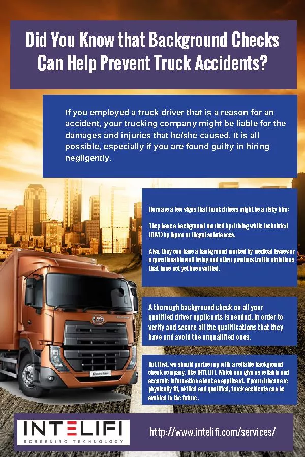 Did You Know that Background Checks Can Help Prevent Truck Accidents?
