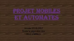 Projet mobiles et automates