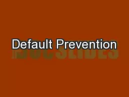 Default Prevention