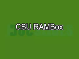 CSU RAMBox