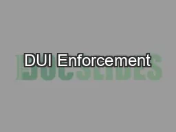 DUI Enforcement