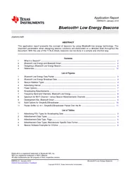 Application Report SWRA January  Bluetooth Low Energy