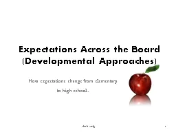 Expectations Across the Board (Developmental Approaches)