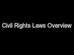 Civil Rights Laws Overview