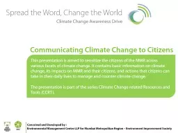 Communicating Climate Change to Citizens