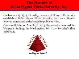 On January 13, 1913, 22 college women at Howard University