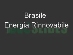 Brasile Energia Rinnovabile
