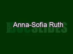   Anna-Sofia Ruth