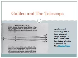 Galileo and The Telescope