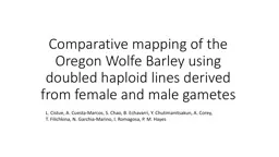 Comparative mapping of the Oregon Wolfe Barley using double