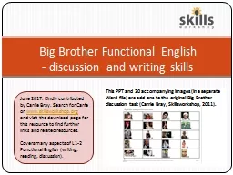 Big Brother Functional English