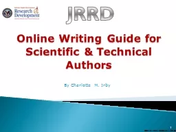 Online Writing Guide for Scientific & Technical Authors