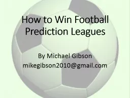 How to Win Football Prediction Leagues