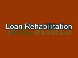 Loan Rehabilitation