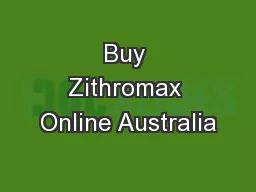 Buy Zithromax Online Australia
