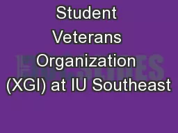 Student Veterans Organization (XGI) at IU Southeast