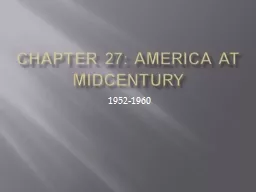 Chapter 27: America at Midcentury