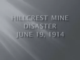 Hillcrest Mine Disaster