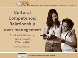 Cultural Competence: