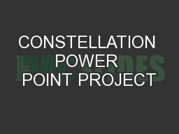 CONSTELLATION POWER POINT PROJECT