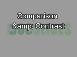 Comparison & Contrast