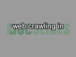 web crawling in