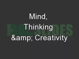 Mind, Thinking & Creativity