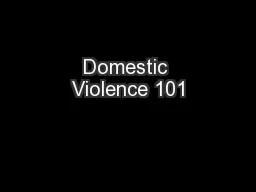 Domestic Violence 101