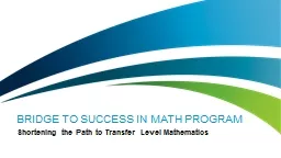 Bridge to success in Math Program