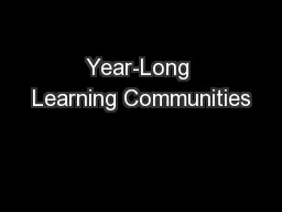 Year-Long Learning Communities