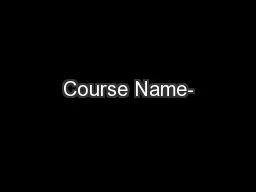 Course Name-