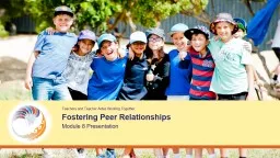 Fostering Peer Relationships