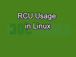 RCU Usage in Linux
