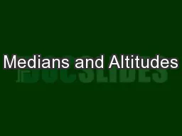 Medians and Altitudes