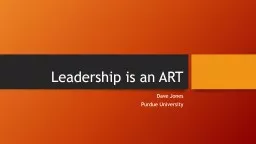 Leadership is an ART